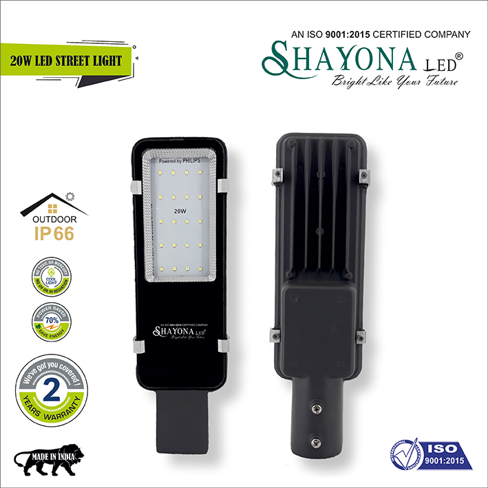 Shayona LED street light glass model 20 watts